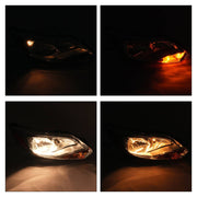 DURAFORCE Chrome Headlight Headlamp Replacement Passenger Side for Ford Focus 2012 13 14