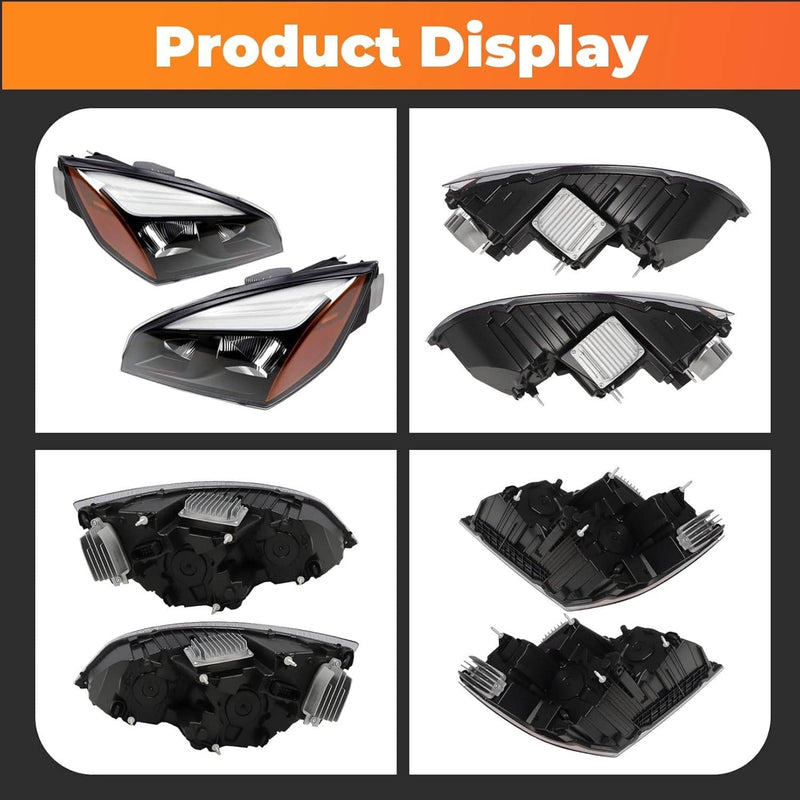 Full LED Headlights Headlamps Left Right for Freightliner Cascadia 2018-2022