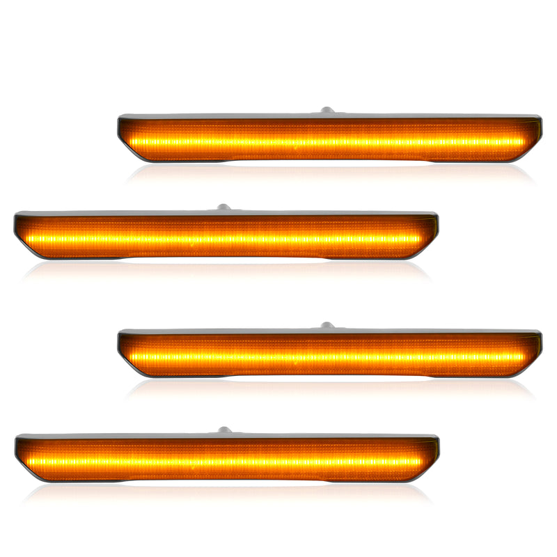 Smoke Lens Amber LED Side Marker Light for GMC Sierra 2500 3500 HD 2020+ 4PCs