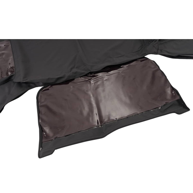 DURAFORCE Soft Top Kit Front Upper Half Doors Tinted Windows for Jeep Wrangler YJ 87-95