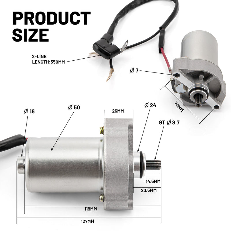 YFM90R Starter Motor Assy for Yamaha Raptor 90 2009-2013