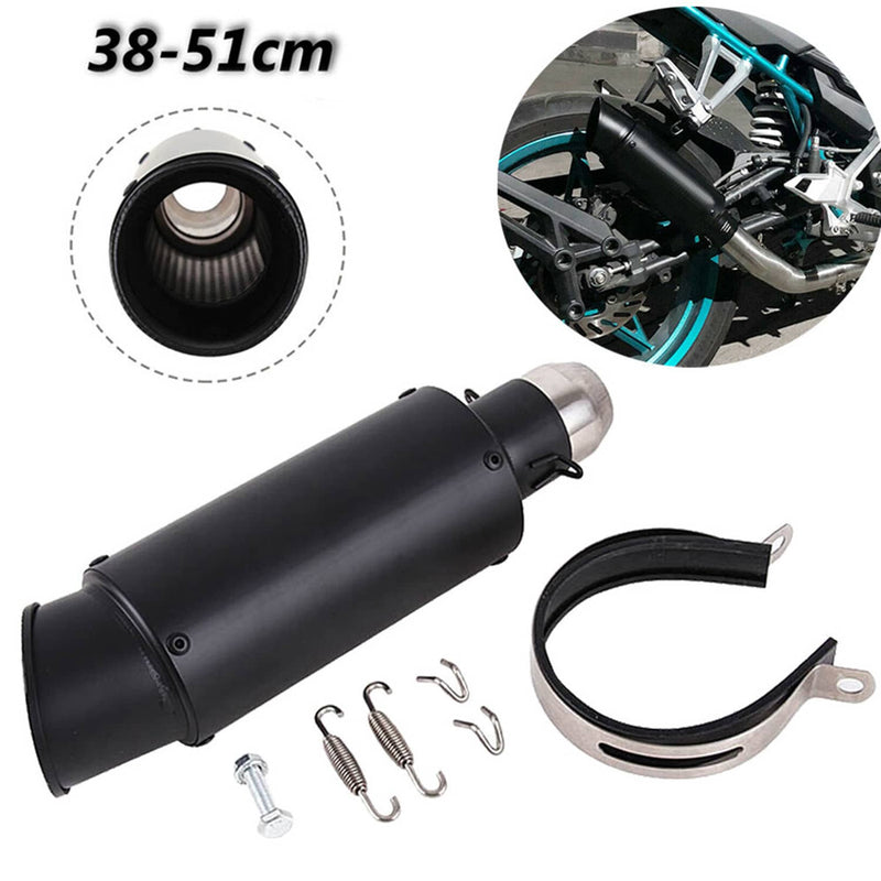 Universal Motorcycle Exhaust Muffler Tail Pipe Slip On DB Killer Black