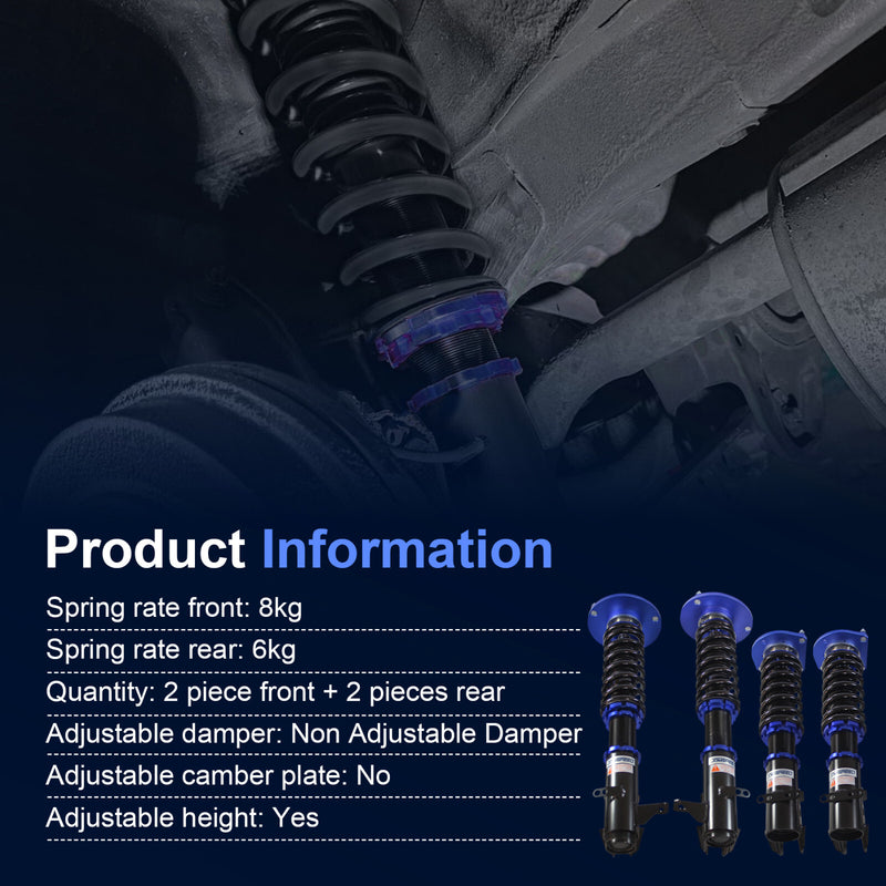 Coilovers Strut Shocks Spring Adj Height for Dodge Neon SRT-4 2.4L 2003-2005