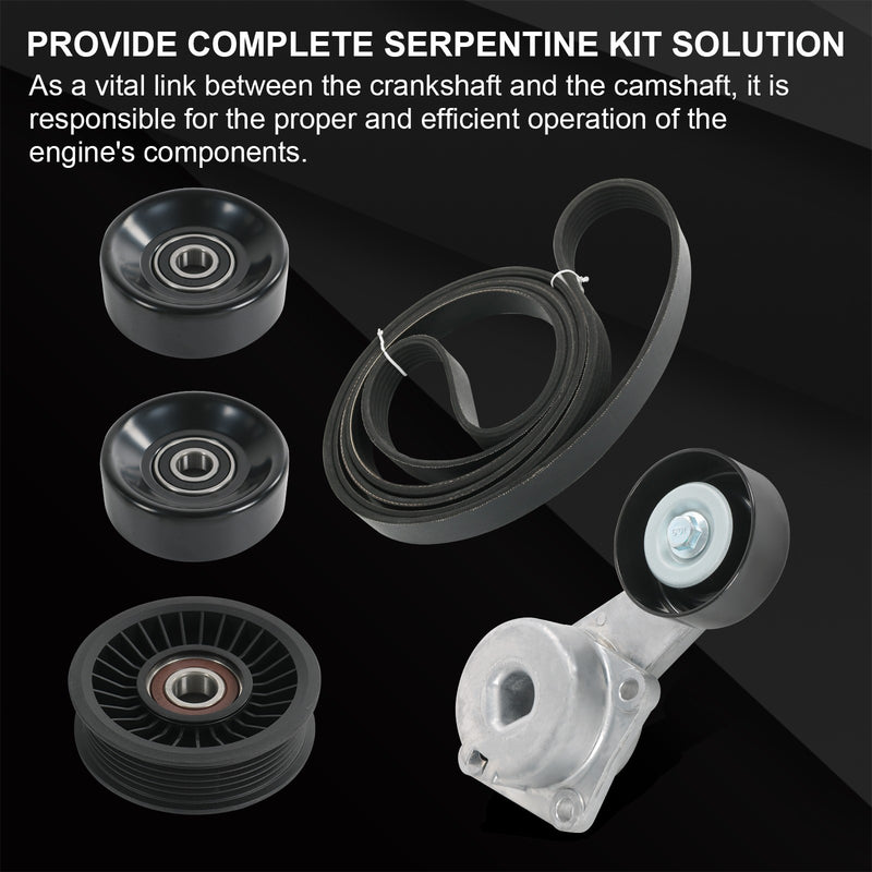 Serpentine Belt Drive Component Kit for Ford F-150 Lincoln Mercury V8 2005-2014