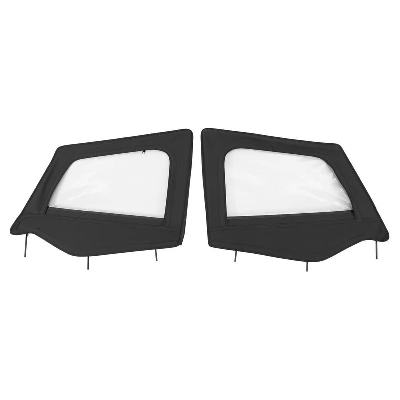 DURAFORCE Soft Top Kit Front Upper Half Doors Tinted Windows for Jeep Wrangler YJ 87-95