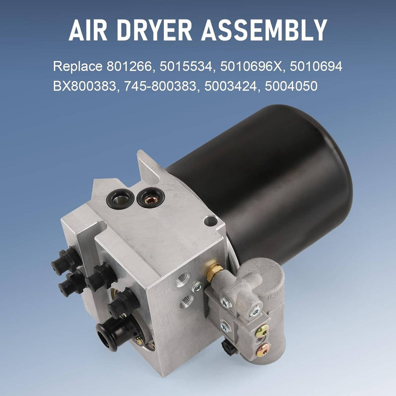 5010696X Air Dryer AD-IS 12V for Peterbilt Kenworth Replaces Bendix 801266