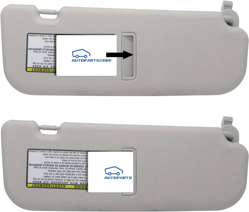 Grey Sun Visor Makeup Mirror Left Driver Side for Hyundai Elantra MD 2011-2016