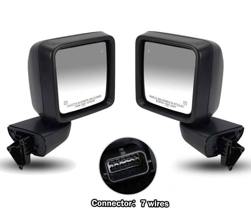 Rear Mirror with Blind Spot Left and Right Side for 2018-2025 Jeep Wrangler Glad