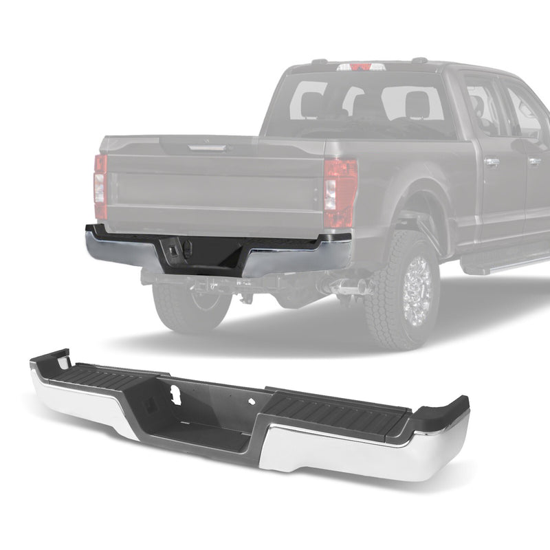 Rear Step Bumper Assembly for Ford F-250 F-350 Super Duty 17-22 W/O Park Sensor