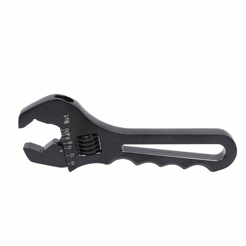 3AN-16AN Adjustable Wrench Spanner Tool for Hose End Fitting Aluminum Black