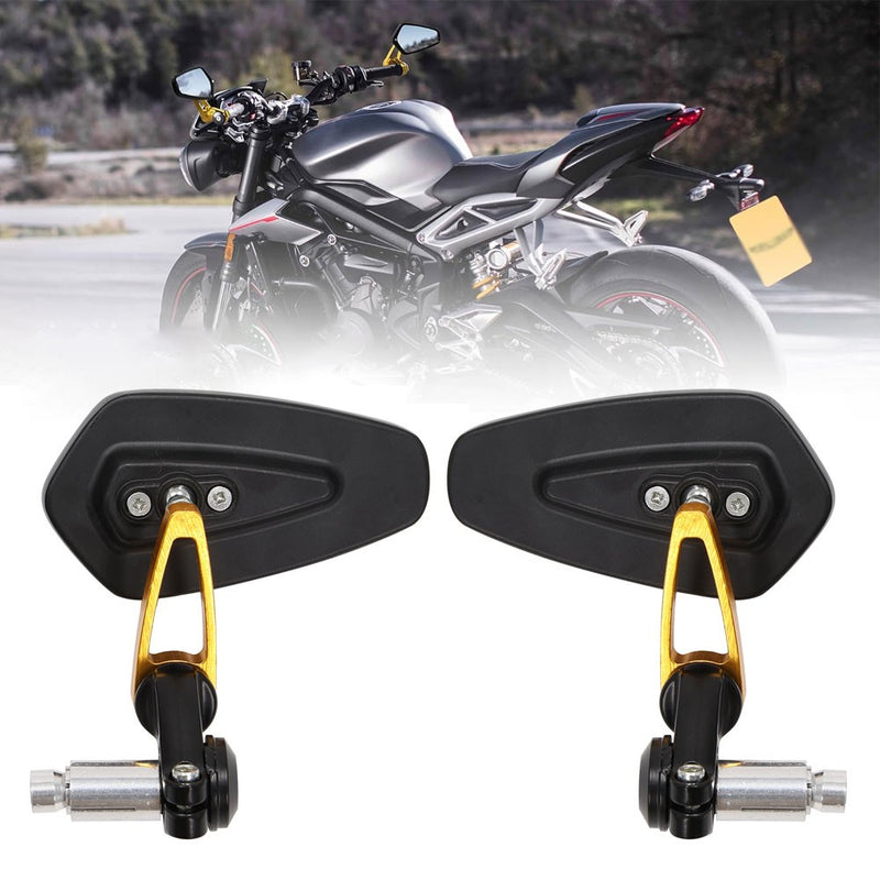 7/8" 22mm Bar End Rear View Mirrors CNC Universal for Honda Yamaha Kawasaki