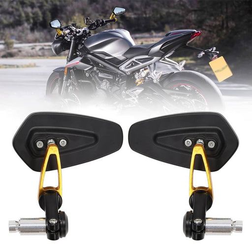 DURAFORCE 7/8" 22mm Bar End Rear View Mirrors CNC Universal for Honda Yamaha Kawasaki