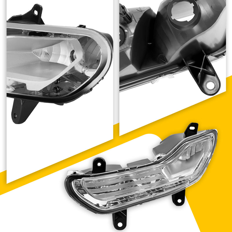 Pair Front Fog Light Bumper Lamps Left Right for Ford Escape Kuga 2013-2016