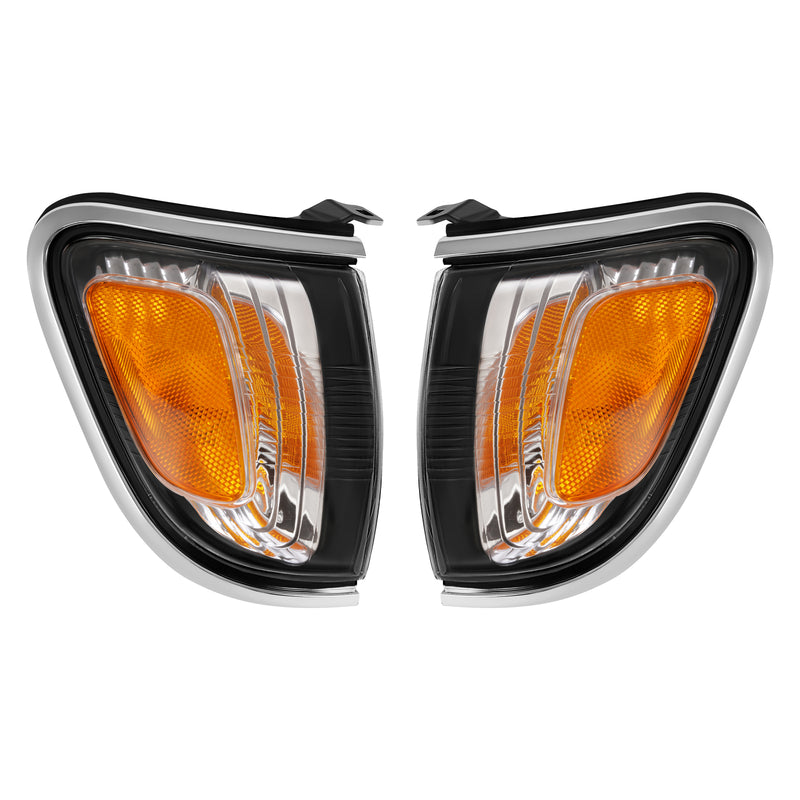 Side Marker Corner Parking Lights Turn Signal Chrome for Toyota Tacoma 01-04 2PC