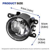 DURAFORCE Right+Left Fog Light W/Cover & Chrome Trim For Honda Pilot 2012 2013 2014 2015