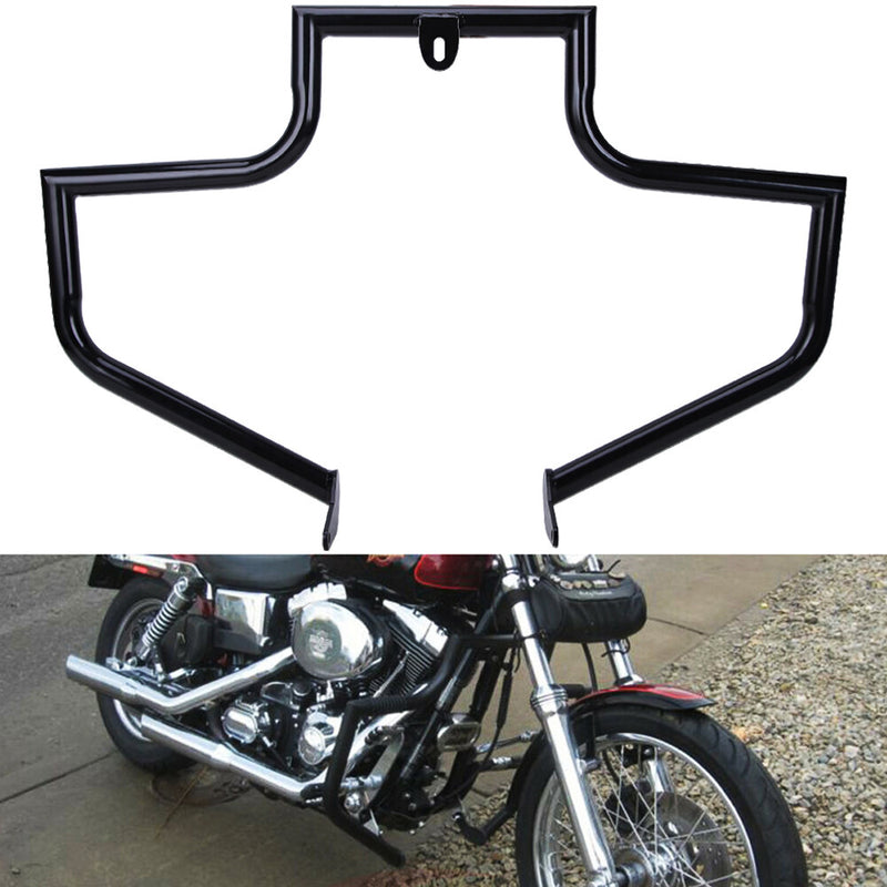 Black Engine Highway Guard Crash Bars for Harley FLSTN Softail Deluxe 2005-2017