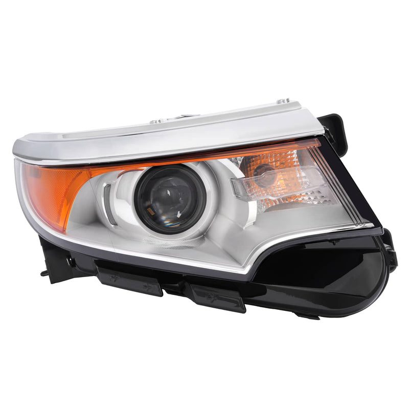 DURAFORCE Headlight Right Side Halogen Projector 5 Pins For Ford Edge 2011 2012 2013 2014