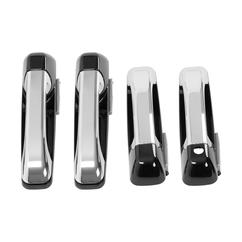Outside Door Handle for Dodge Ram 1500 2009-24 2500 2011-24 Black Silver 4Pcs