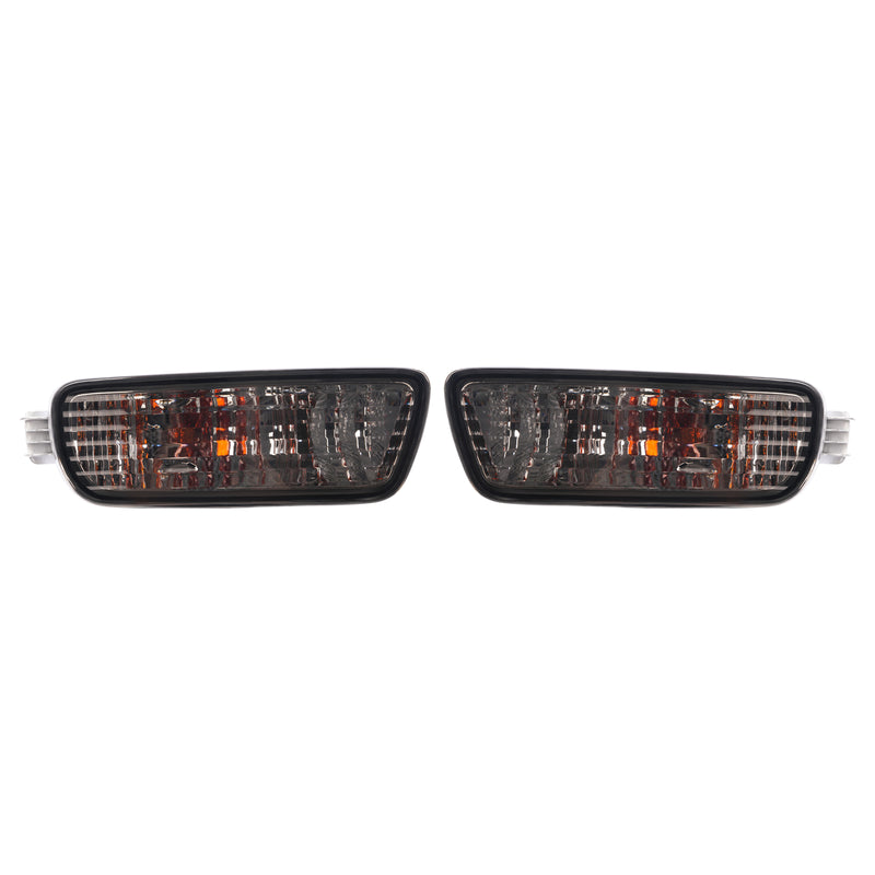 Front Bumper Smoked Turn Signal Lights Lamps for Toyota Tacoma 2001-2004 Pair