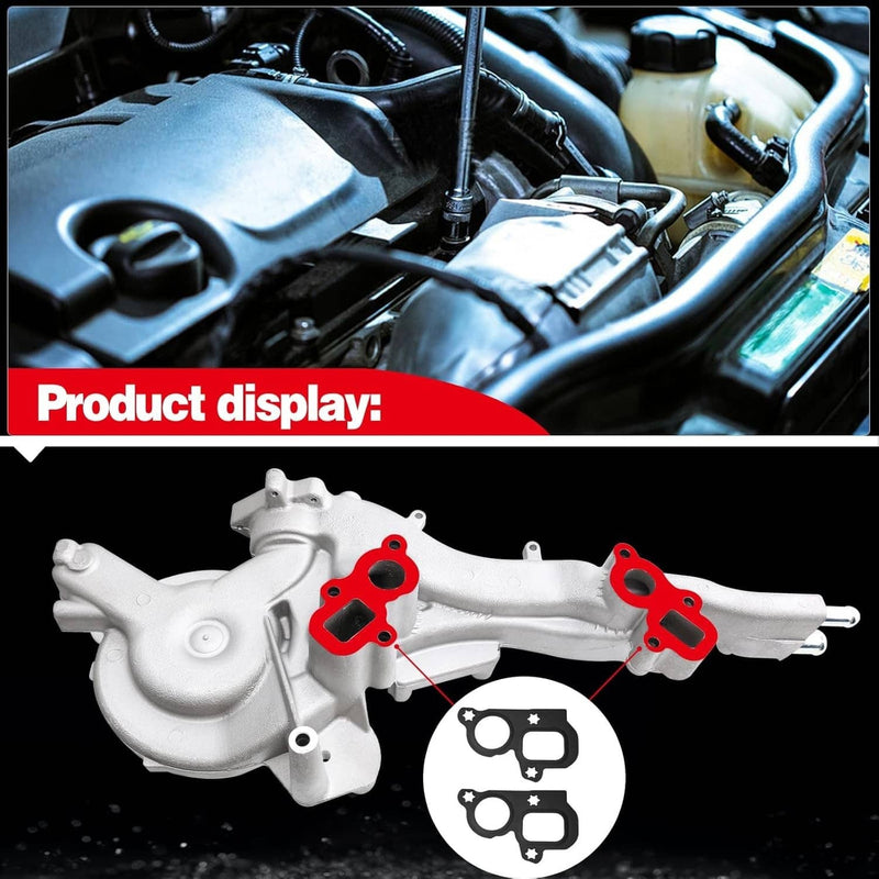 Water Pump with Thermostat for Chevy Silverado 1500 GMC Sierra Cadillac CTS 14-2