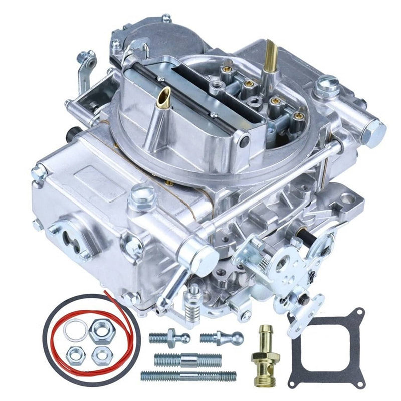 0-1850S Carburetor 600 CFM 4 Barrel for Holley 4160 Manual Choke Silver