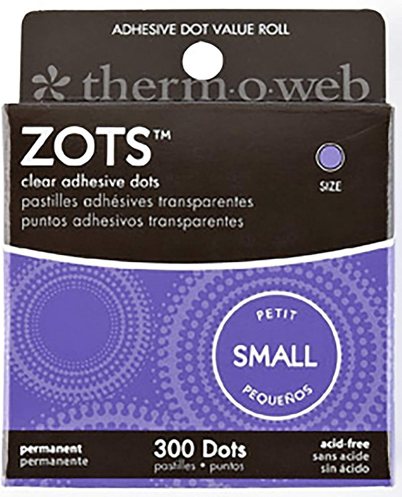 DURAFORCE Zots Clear Adhesive Dots Small 3/16 1/64 Thick for Thermoweb 300 Pkg