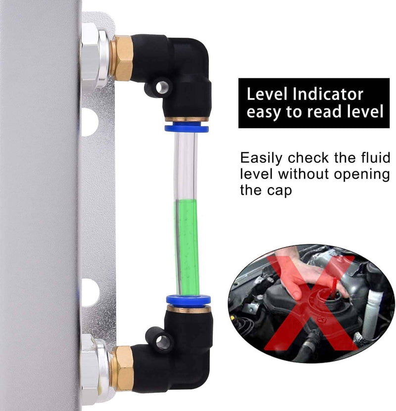 Universal 1L Aluminum Radiator Coolant Overflow Bottle Recovery Water Tank