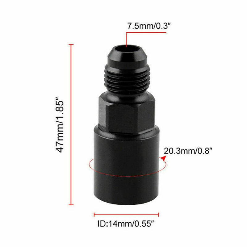 Black -6AN AN6 Fuel Adapter Fitting to 3/8 GM Quick Connect LS Clip Female