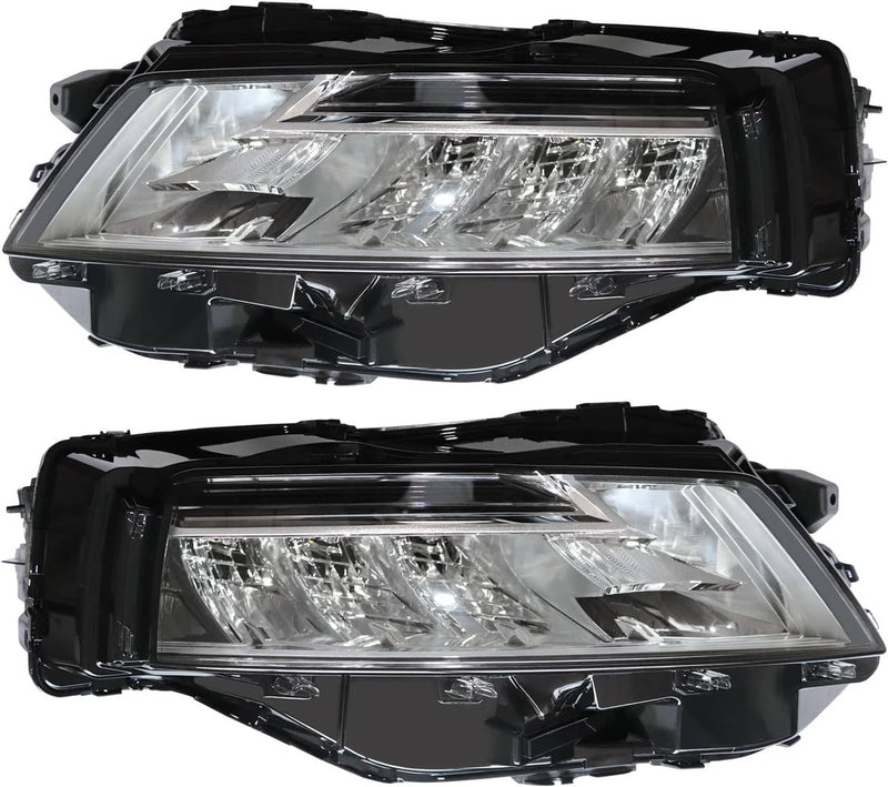 Chrome LED Headlights Headlamps Pair Left+Right for Nissan Rogue 2021-2023