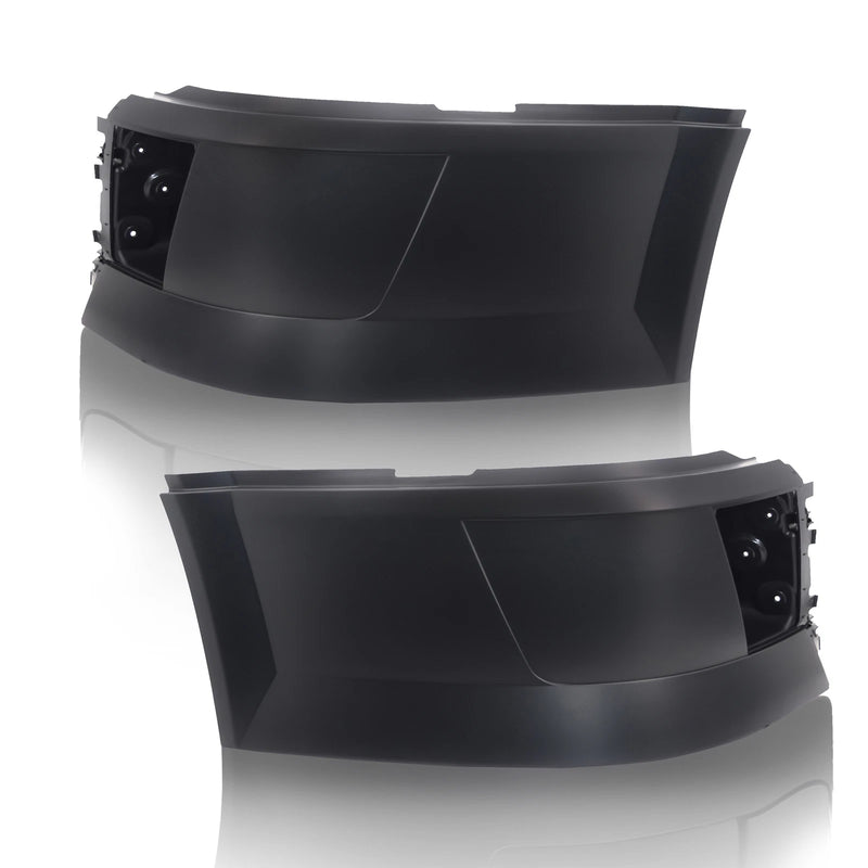 DURAFORCE LH+RH Front Bumper End Cap Extension Corner W/Fog Light Hole For Volvo VNL 04-18
