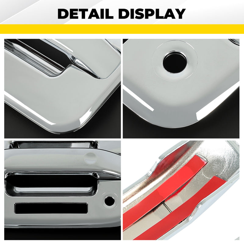 Chrome Door Handle Tailgate Covers With Keypad for Ford F150 2004-2014 4 Door