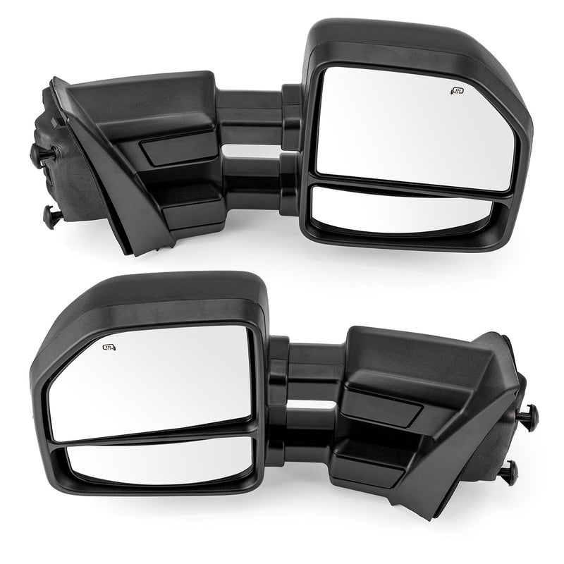 Towing Mirrors Power Heated LED Turn Signal for Ford F250 F350 2017-2019 Set