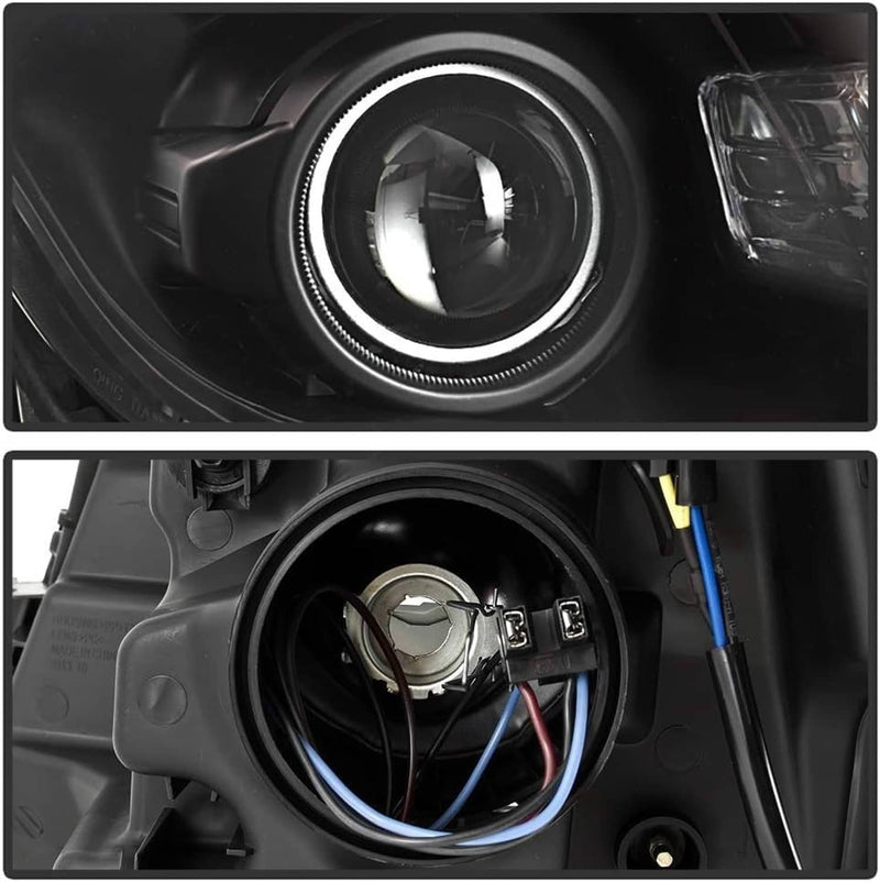 Halogen Projector Headlights Chrome Clear for Ford Explorer 2011-2015 Pair