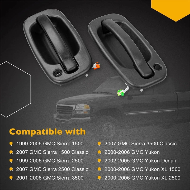 DURAFORCE Exterior Door Handles Front Left+Right Fit 1999-2007 Chevy Silverado GMC Sierra