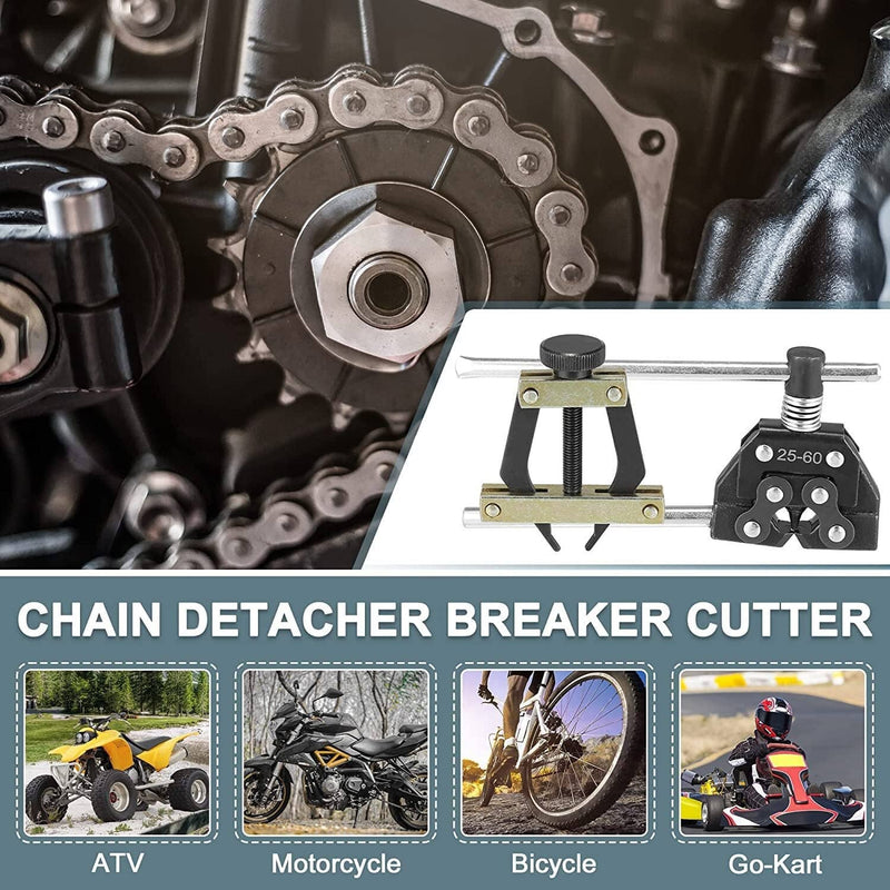 25-60 Chain Detacher Breaker Roller Chain Tool Kit for Motorcycle Go-Kart ATV