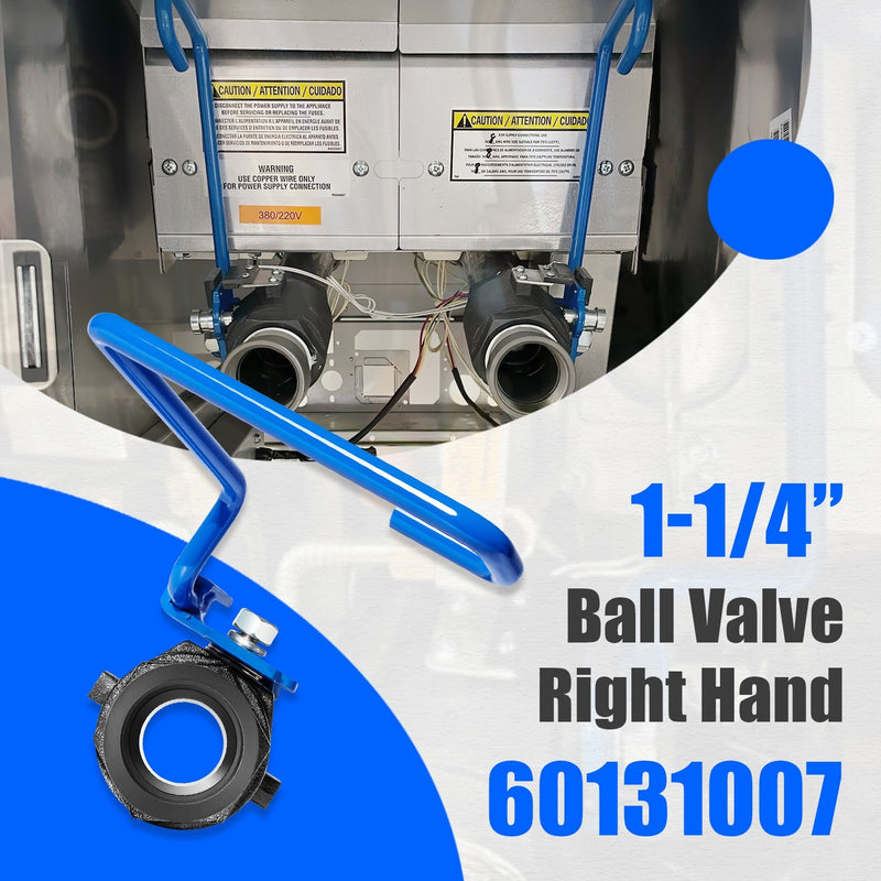 60131007 Ball Valve 1-1/4" Right Hand for Pitco Magikitchen Fryers SG14