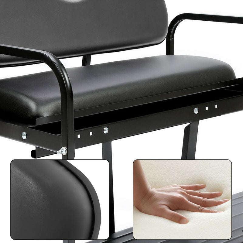 Golf Cart Flip Folding Rear Back Seat Kit Black for EZGO Marathon