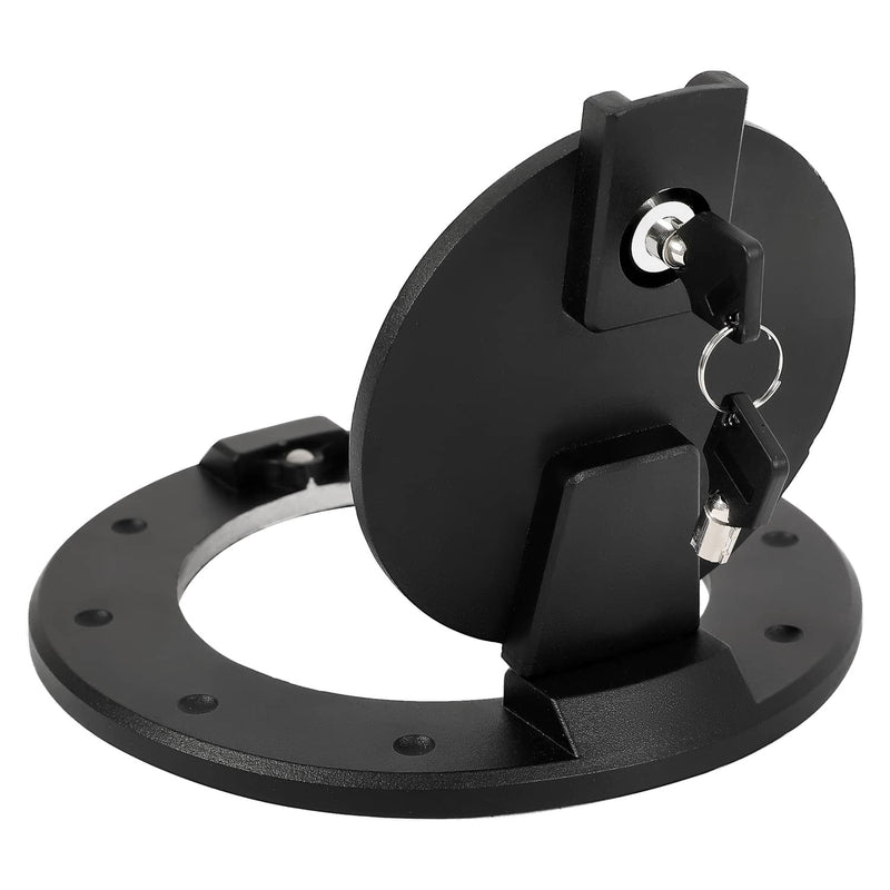 DURAFORCE Locking Fuel Door Gas Tank Cap Cover Aluminum Black For Hummer H2 2003-2009
