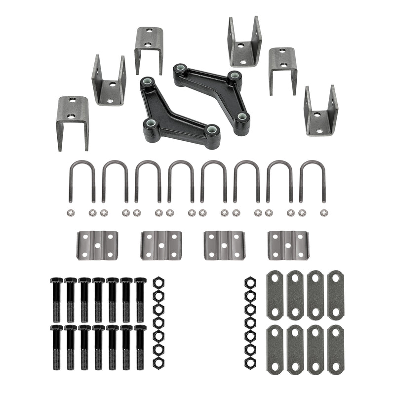 Tandem Trailer Axle Suspension Kit U-bolt Hanger 4 Leaf Springs Equalizer