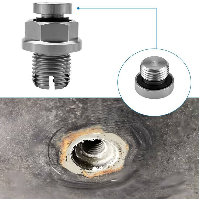 M18 1-1.5x15mm Oil Drain Plug Self-Tapping Piggyback Stainless Steel Repair Kit