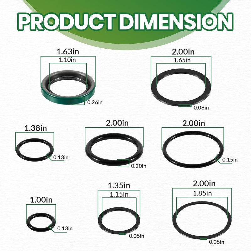 AM36221 Stabilizer Cylinder Seal Kit 2 Pack for John Deere Rod 1.125 Bore 2
