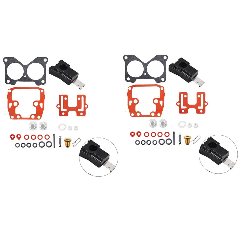 DURAFORCE 439076 Carburetor Rebuild Kit for Johnson Evinrude 155 175 185 200 235 HP 2 Pcs