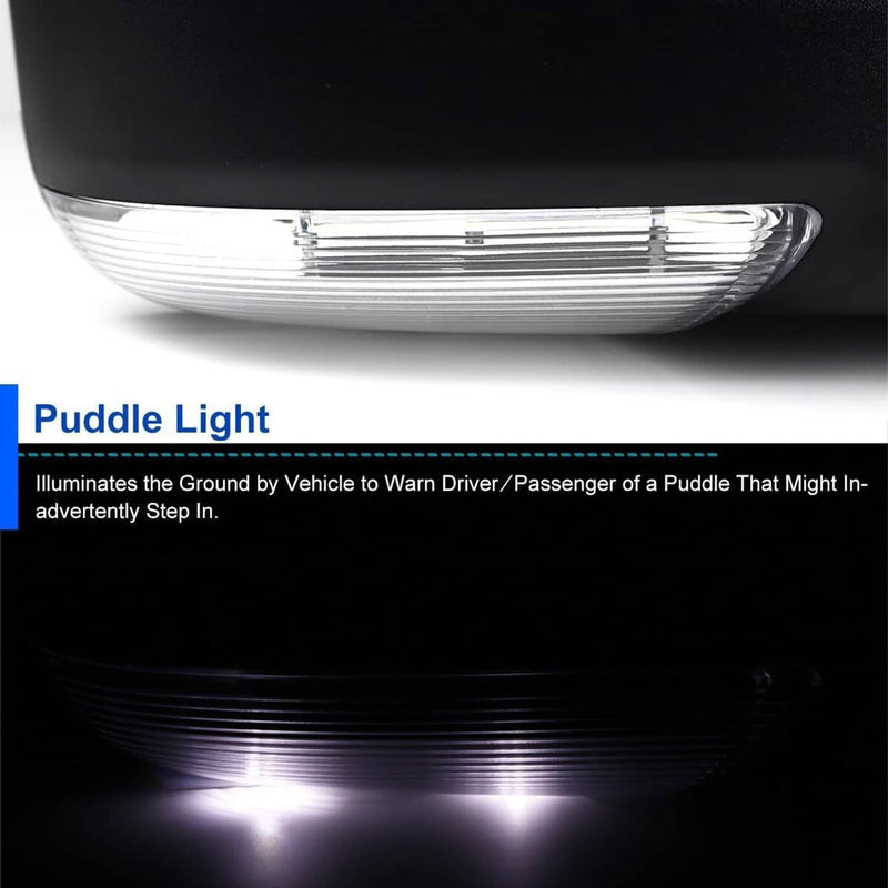 Right Passenger Fold Heated LED Signal Mirror for Ram 1500 Power