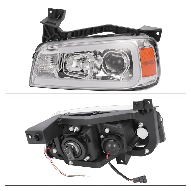 DURAFORCE LED DRL Projector Headlights for Dodge Charger 2006-2010 Left Right