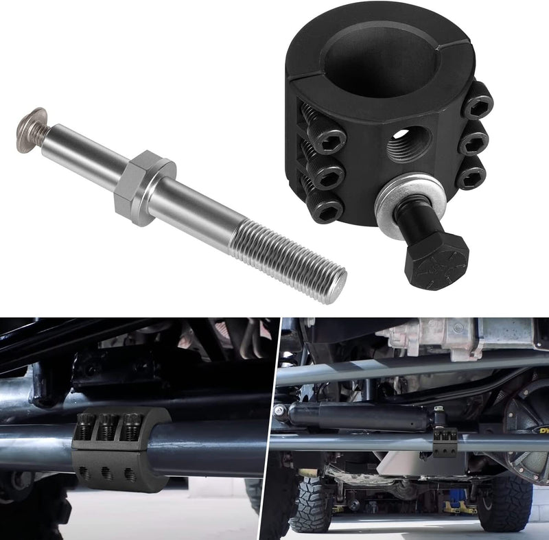 Steering Stabilizer Tie Rod Clamp Relocation Kit for Jeep JK JL 1-1/2in OD Tube