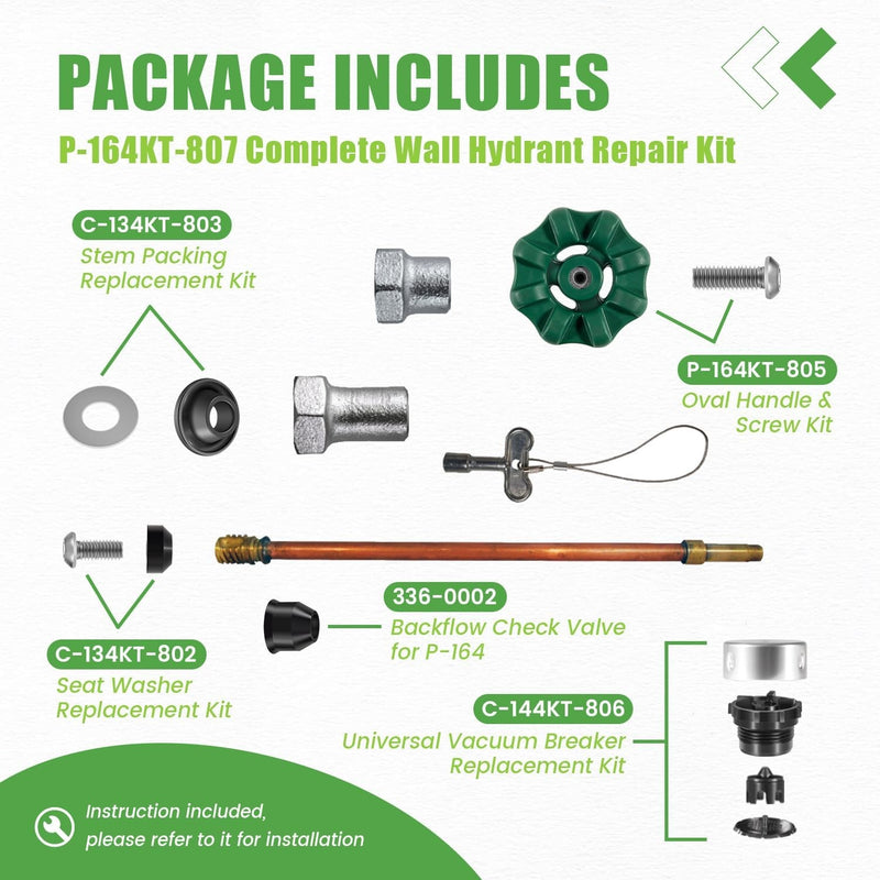 P-164KT-807 Rebuild Kit for Prier P-164 Original or Diamond Faucet