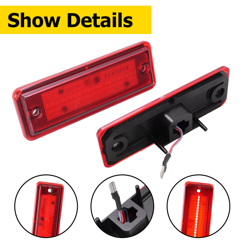 Amber/Red LED Side Marker Parking Lights Set for El Camino & Caballero 78-87