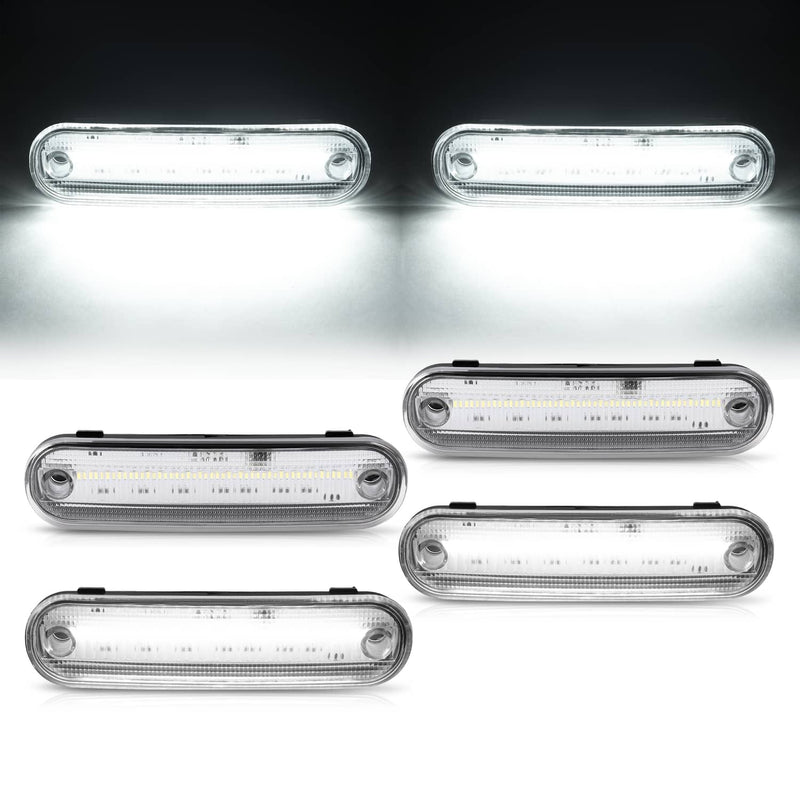 DURAFORCE Clear Front Rear LED Side Marker Light for Mazda Miata MX-5 1990-2005 4PCS