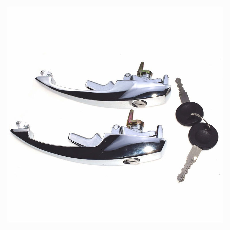 Outer Door Handles With Matched Keys Fits VW Type1 Bug 113898205M 1968-79 Pair