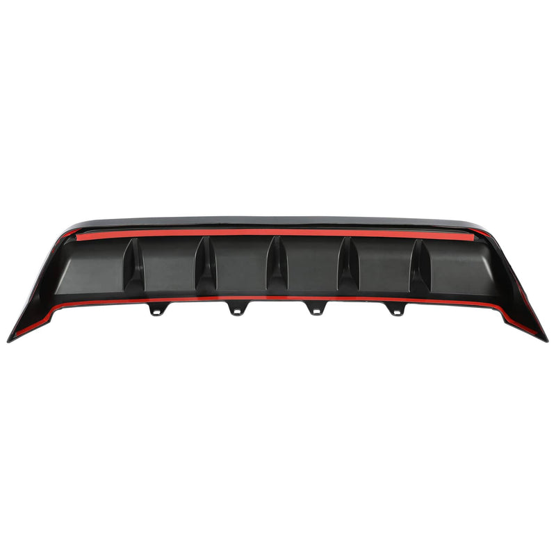 DURAFORCE Shark Fin Rear Bumper Diffuser Glossy Black for Toyota Camry SE XSE 2018-2023